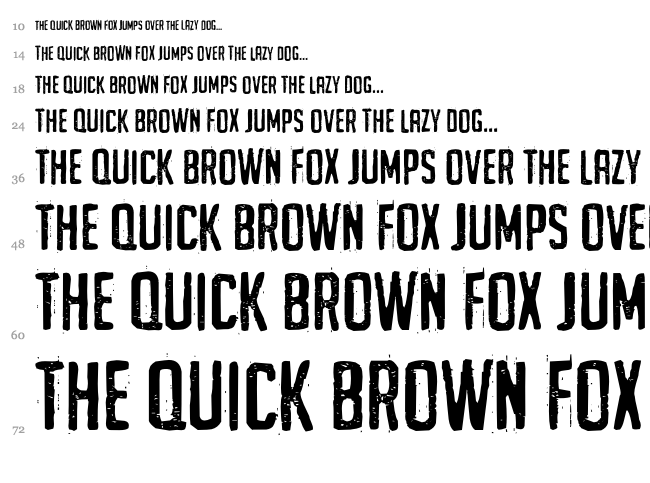Urgh Type font waterfall